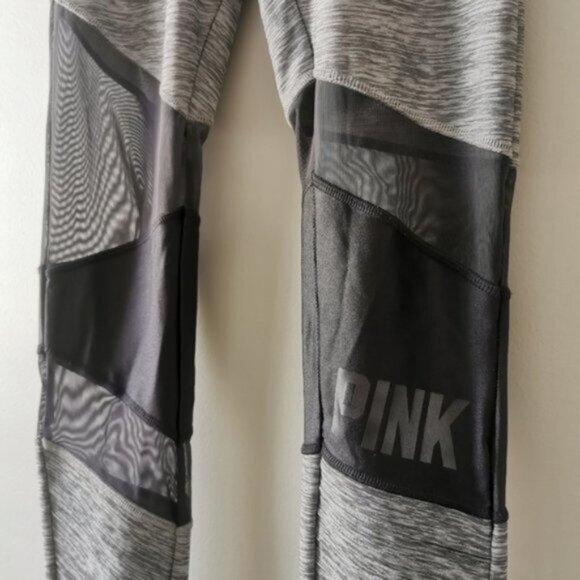 PINK mesh gray leggings - Picture 2 of 8